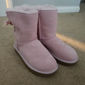 Pink Fur-Lined Ugg Boots